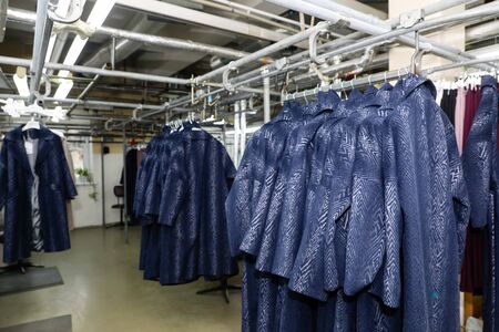 MINSK, BELARUS - 1 MARCH, 2020: coat and fur sewing factoryの写真素材