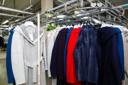MINSK, BELARUS - 1 MARCH, 2020: coat and fur sewing factoryの写真素材