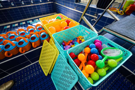 new pool in kindergarten without peopleのeditorial素材