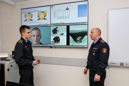 MINSK, BELARUS - 1 MARCH, 2020: cadets study at the police academyのeditorial素材