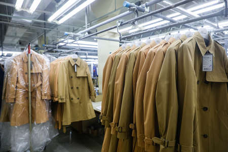 MINSK, BELARUS - 1 MARCH, 2020: coat and fur sewing factoryのeditorial素材