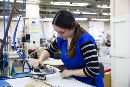 MINSK, BELARUS - 1 MARCH, 2020: coat and fur sewing factoryのeditorial素材