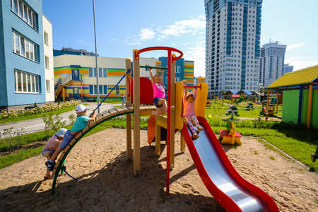 MINSK, BELARUS - 1 MARCH, 2020: little children in kindergartenのeditorial素材