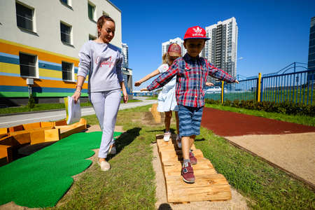 MINSK, BELARUS - 1 MARCH, 2020: little children in kindergartenのeditorial素材