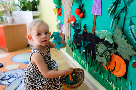 MINSK, BELARUS - 1 MARCH, 2020: little children in kindergartenのeditorial素材