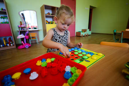 MINSK, BELARUS - 1 MARCH, 2020: little children in kindergartenのeditorial素材
