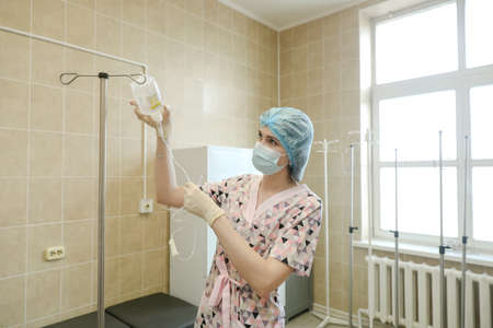 MINSK, BELARUS - 1 March, 2022: the hospital is working in conditions of coronavirusのeditorial素材