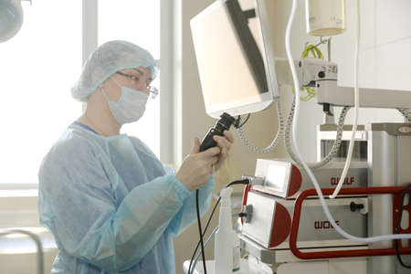 MINSK, BELARUS - 1 March, 2022: the hospital is working in conditions of coronavirusのeditorial素材