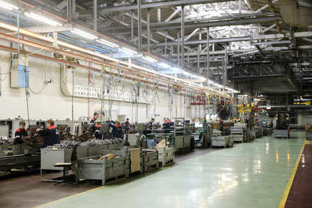 MINSK, BELARUS - 18 FEBRUARY, 2022: car engine factoryの写真素材