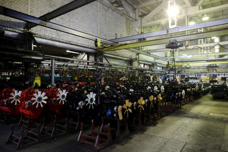 MINSK, BELARUS - 18 FEBRUARY, 2022: car engine factoryの写真素材