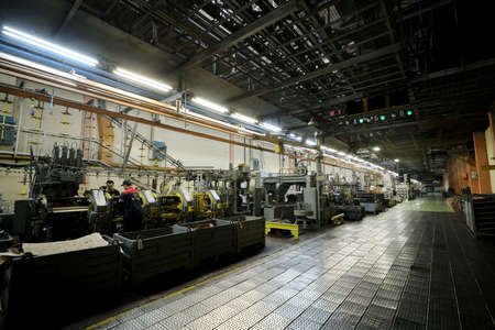 MINSK, BELARUS - 18 FEBRUARY, 2022: car engine factoryの写真素材
