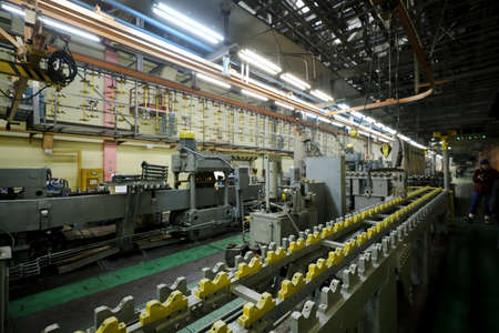 MINSK, BELARUS - 18 FEBRUARY, 2022: car engine factoryの写真素材
