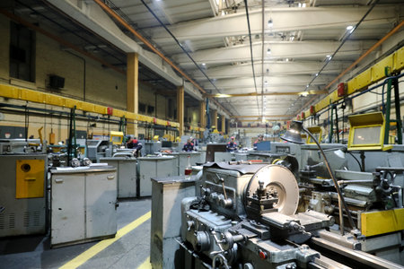 MINSK, BELARUS - 18 FEBRUARY, 2022: car engine factory
