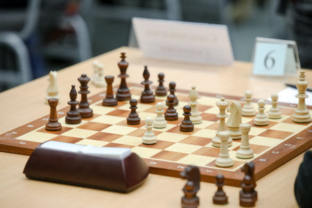 MINSK, BELARUS - 18 FEBRUARY, 2022: teenagers playing chess