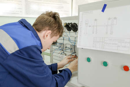 MINSK, BELARUS - 18 FEBRUARY, 2022: young people study in the college of the working professionの写真素材
