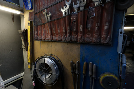 MINSK, BELARUS - 9 SEPTEMBER, 2022: tire fittingの写真素材