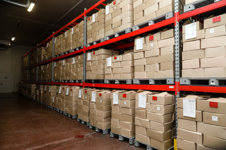 MINSK, BELARUS - 9 SEPTEMBER, 2022: warehouse with productsの写真素材