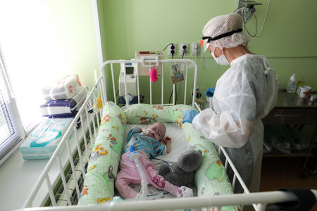 MINSK, BELARUS - 9 SEPTEMBER, 2022: hospice for sick orphansの写真素材