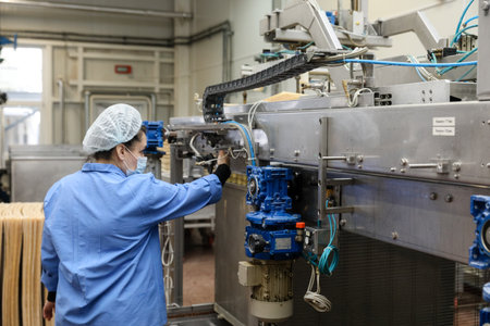 MINSK, BELARUS - 9 SEPTEMBER, 2022: production line canned meat factoryの写真素材