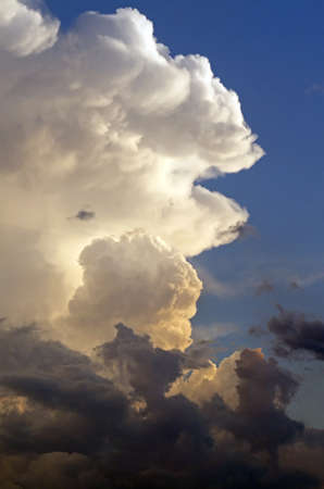 Cloudy dark sky at the sunset
