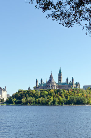 Historic buildings in Downtown Ottawa, Canadaのeditorial素材