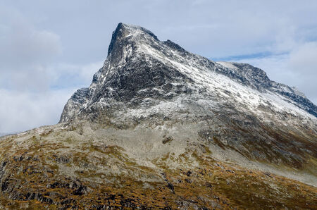 Mountain and highland in Norway at fall timeの写真素材