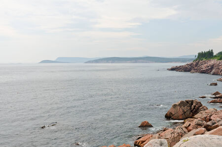 Coastline of Breton Highlands national park in Nova Scotia, Canadaの写真素材