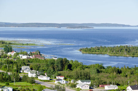 Small fishing village in Newfoundland Canadaの写真素材