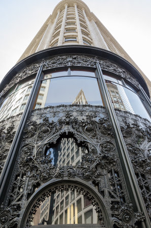 View of buildings on downtown Chicagoのeditorial素材