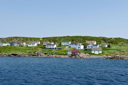 Small fishing village in Newfoundland Canadaの写真素材