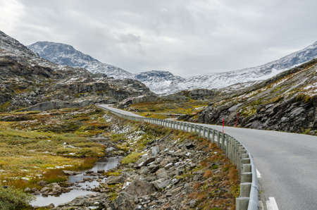Road in Norway highland t fall time