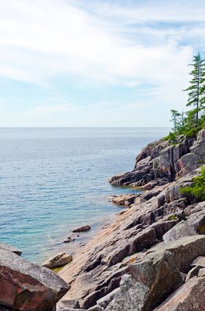 Shore of Superior Lake at summer dayの写真素材