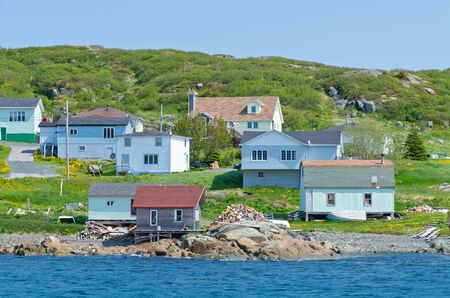 Small fishing village in Newfoundland Canadaの写真素材