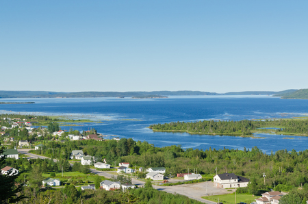 Small fishing village in Newfoundland Canadaの写真素材