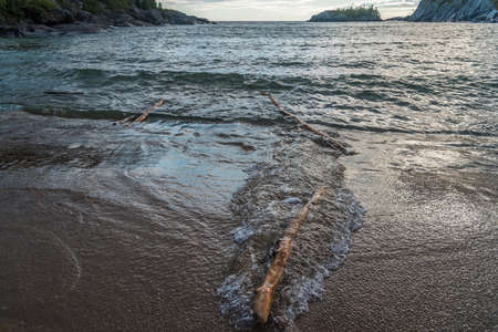 Bay of Superior Lake in sunny day, Canada.の写真素材