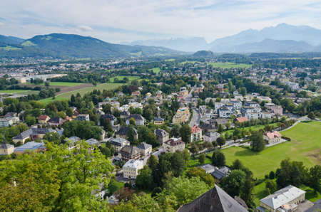 Salzburg. Cityscape of Slazburg town, Austriaの写真素材