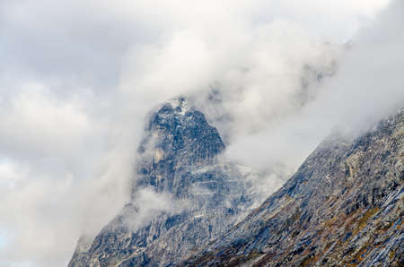 Mountain and highland in Norway at fall timeの写真素材