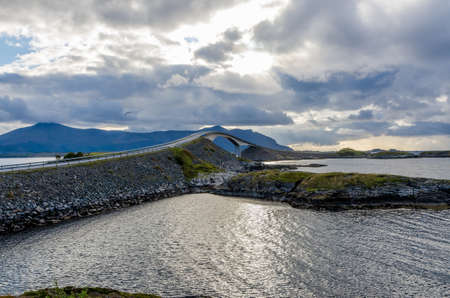 Atlantic road at the north of Norwayの写真素材