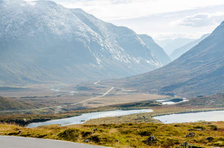 Mountain and highland in Norway at fall time