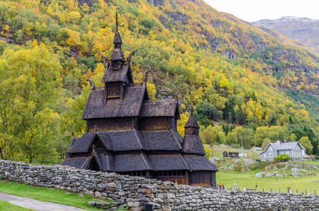 Borgund Stave church. Built in 1180 to 1250, Norwayの写真素材