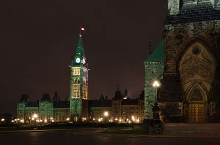 Historic buildings in Downtown Ottawa, Canadaの写真素材
