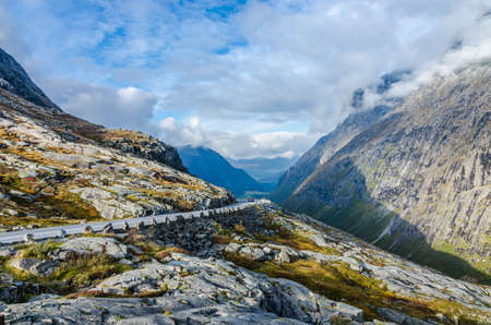 Mountain and highland in Norway at fall timeの写真素材