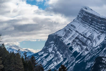 Rocky Mountains in Banff Park, Alberta, Canadaの写真素材