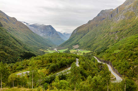 Mountain and highland in Norway at fall time