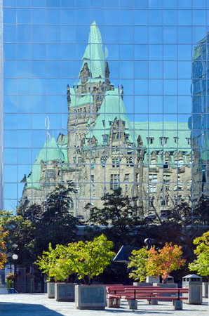 Historic buildings in Downtown Ottawa, Canadaのeditorial素材