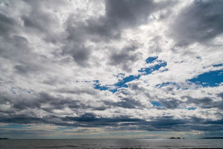 Sandy beach and shore of  Superior Lake. Canadaの写真素材