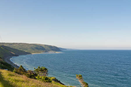 The shore of Newfoundland, Canada in sunny dayの写真素材