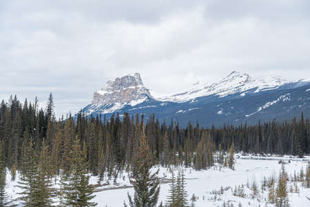 Rocky Mountains in Banff Park, Alberta, Canadaの写真素材