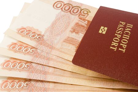 Passport and moneyの写真素材