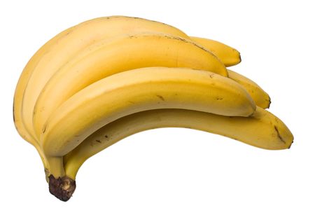 A bunch of bananas isolated on the white backgroundの写真素材